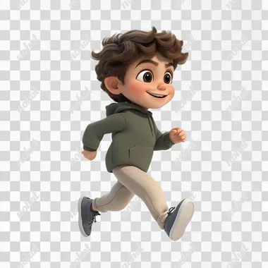PNG Happy 8-Year-Old Palestinian Boy Running with Joy PNG Happy 8-Year-Old Palestinian Boy Running with Joy
