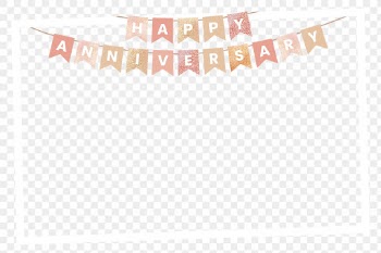 Png happy anniversary banner frame | Free PNG - rawpixel