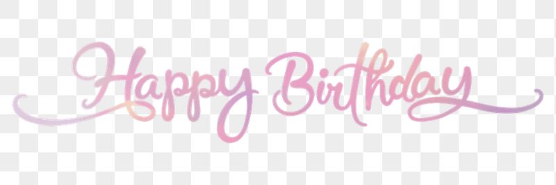 PNG happy birthday sticker, pastel | Free PNG - rawpixel