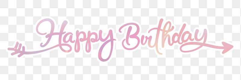 PNG happy birthday sticker, pastel | Free PNG - rawpixel