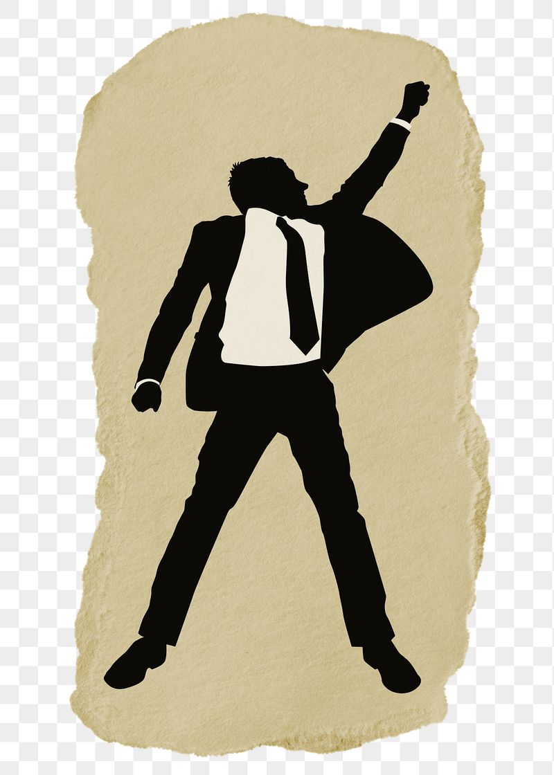 PNG happy businessman sticker, silhouette, | Free PNG - rawpixel