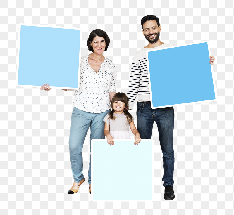 Png Happy family holding blank | Free PNG - rawpixel