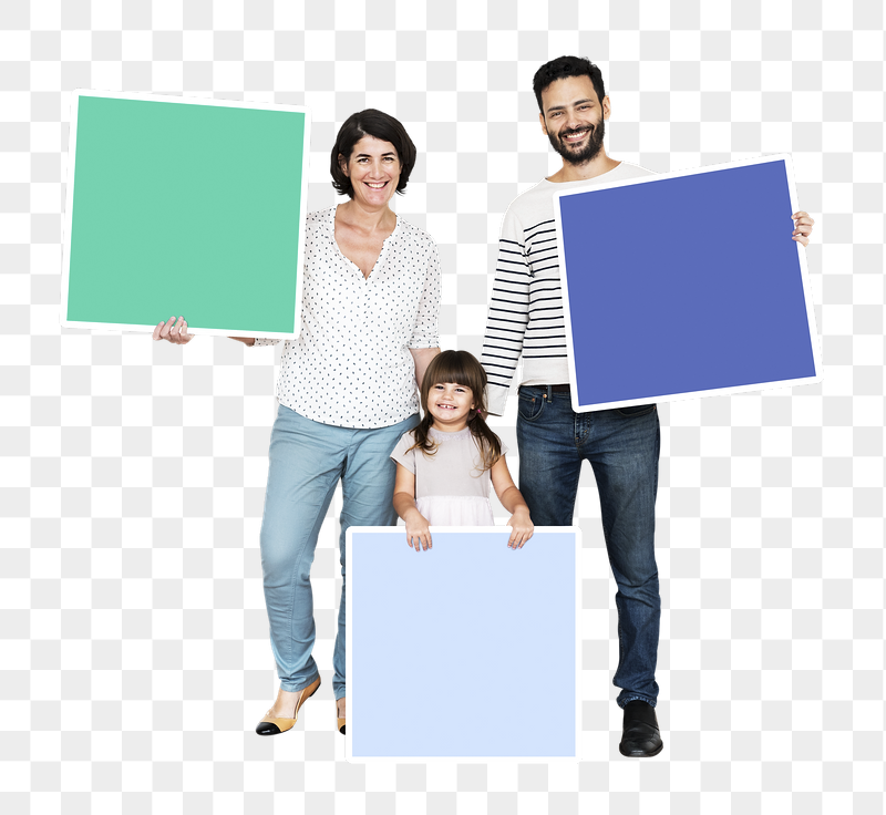 Png Happy family holding empty | Free PNG - rawpixel