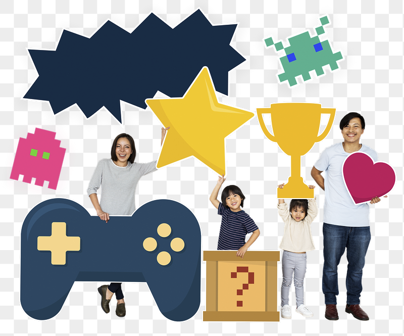 Png Happy family holding gaming | Free PNG - rawpixel
