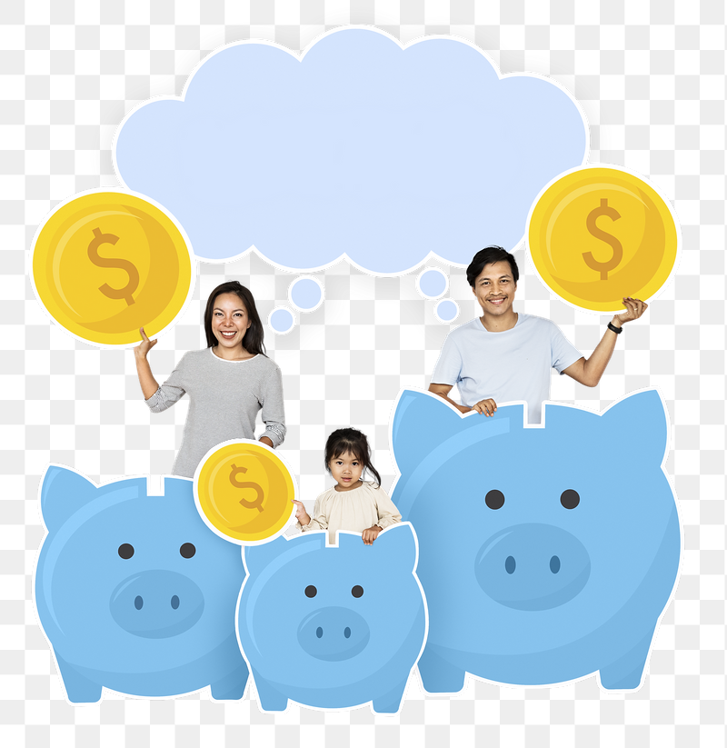Png Happy family saving for their | Free PNG - rawpixel