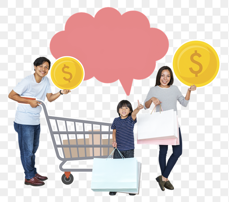 Png Happy family shopping super | Free PNG - rawpixel