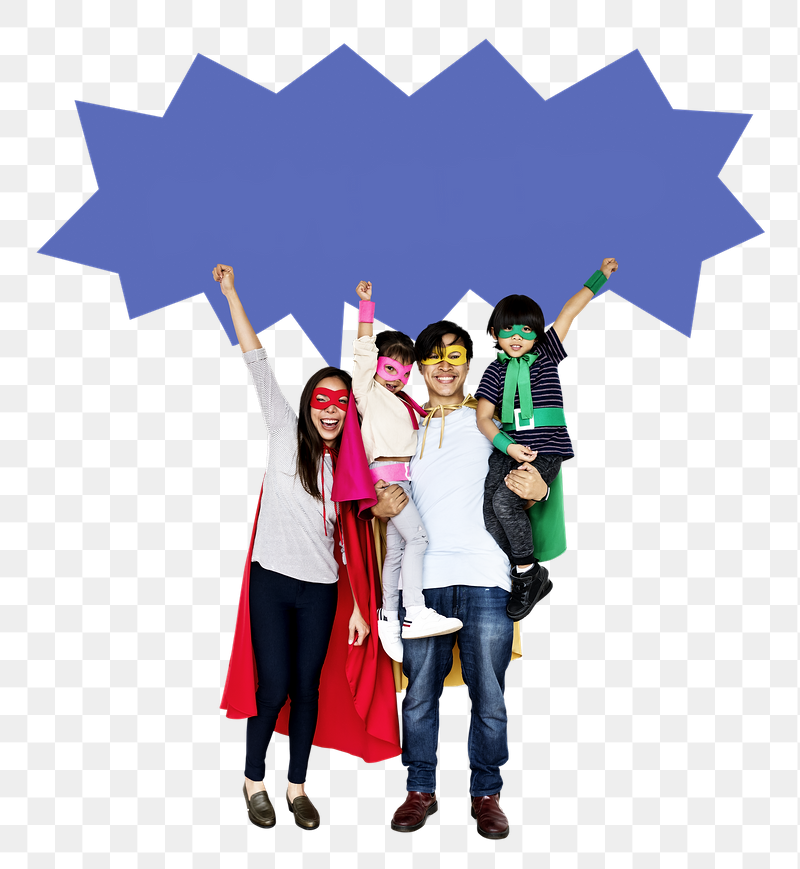 Png Happy family wearing superhero | Free PNG - rawpixel