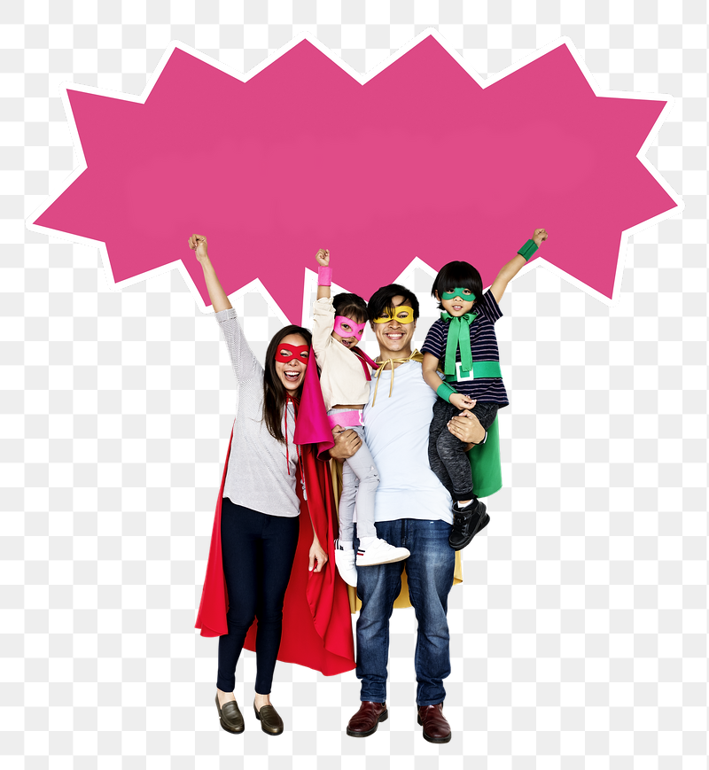 Png Happy family wearing superhero | Free PNG - rawpixel