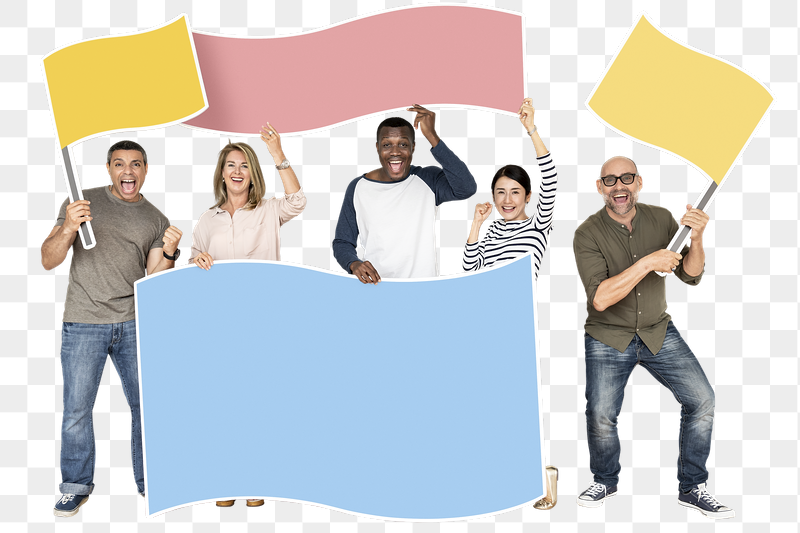 Png Happy people holding blank | Free PNG - rawpixel