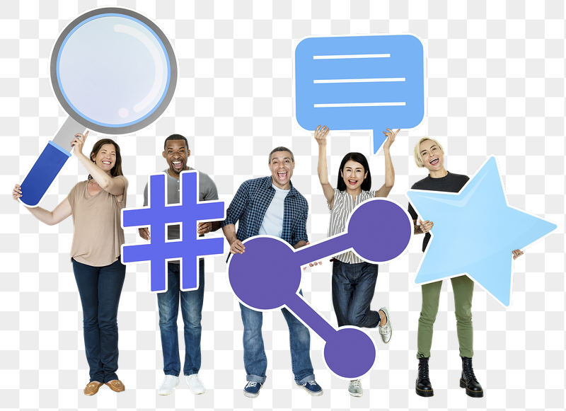 Png Happy people holding internet | Free PNG - rawpixel
