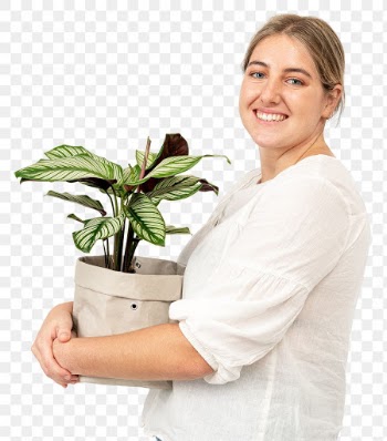 Png happy plant parent mockup holding potted… | Free stock illustration | High Resolution graphic