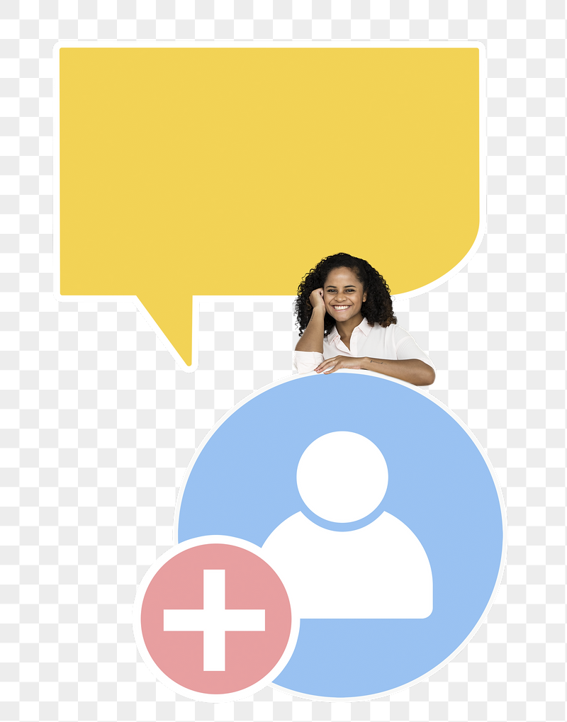 Png Happy woman with chat | Free PNG - rawpixel