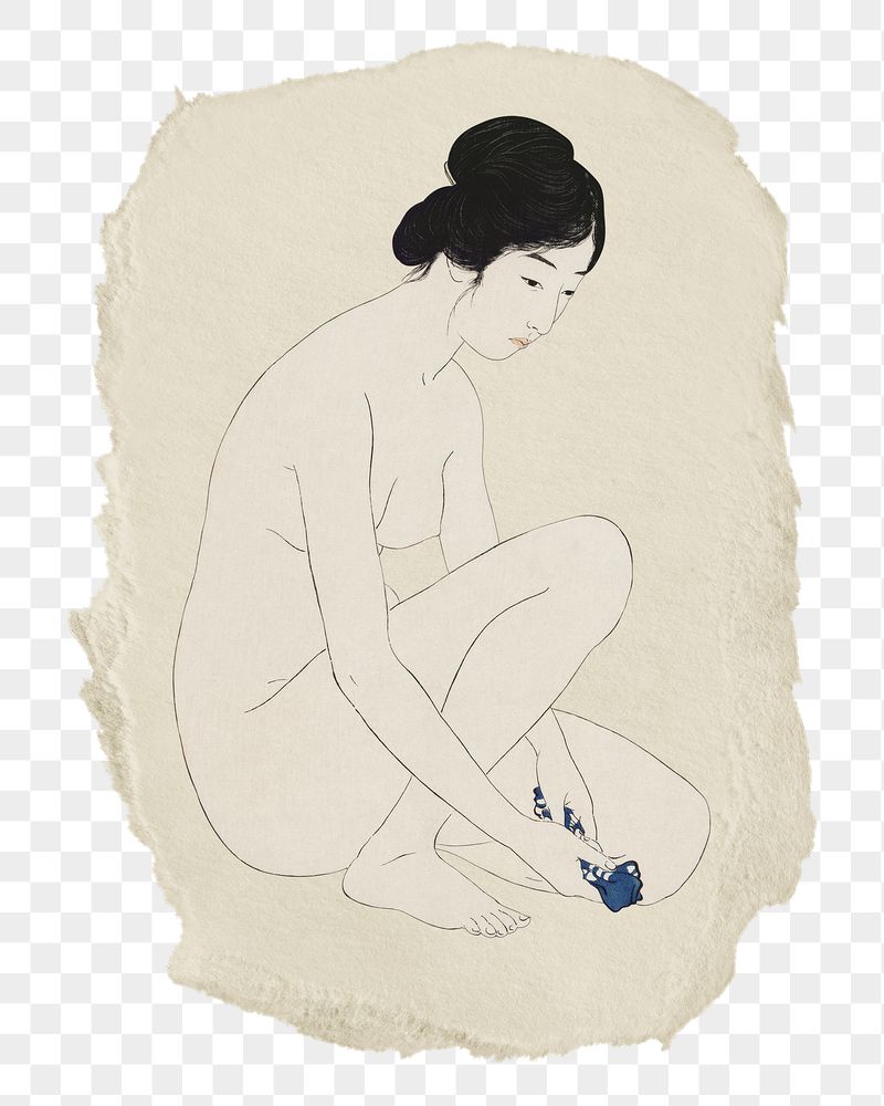 Png Hashiguchi's naked woman sticker, | Free PNG - rawpixel