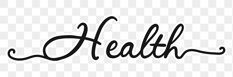 PNG health, minimal black calligraphy, | Free PNG - rawpixel