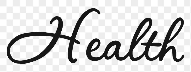PNG health, minimal black calligraphy, | Free PNG - rawpixel