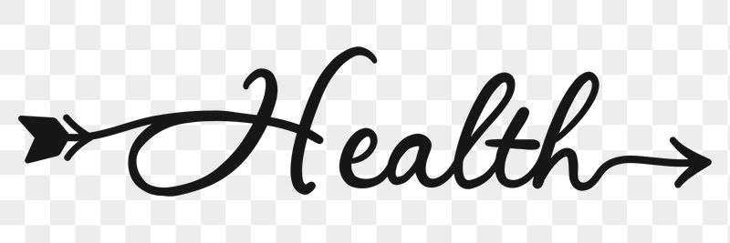 PNG health, minimal black calligraphy, | Free PNG - rawpixel