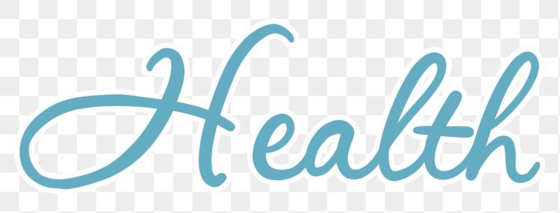 PNG health word sticker, blue | Free PNG - rawpixel