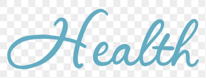 PNG health word sticker, blue | Free PNG - rawpixel