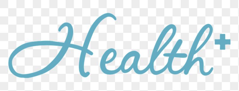 PNG health word sticker, blue | Free PNG - rawpixel