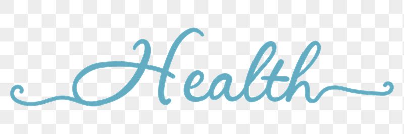 PNG health word sticker, blue | Free PNG - rawpixel