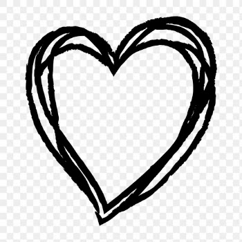 Png heart doodle icon, simple illustration | Free stock illustration | High Resolution graphic