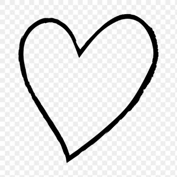 Png heart doodle icon, simple illustration… | Free stock illustration | High Resolution graphic