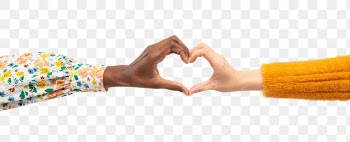 Png Heart hands gesture mockup in diversity… | Free stock illustration | High Resolution graphic