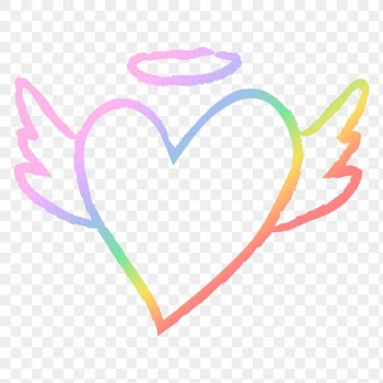 Png heart icon, angel wings doodle… | Free stock illustration | High Resolution graphic