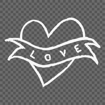 Png heart icon love word, pink doodle… | Free stock illustration | High Resolution graphic