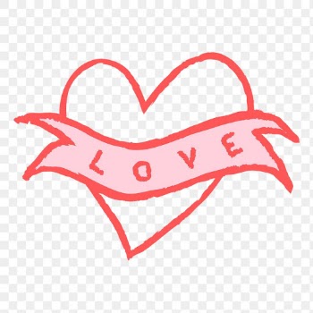 Png heart icon love word, pink doodle… | Free stock illustration | High Resolution graphic