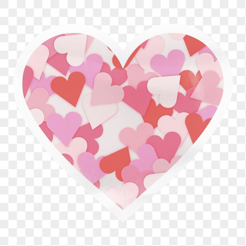 PNG heart shape sticker, Valentine's | Free PNG - rawpixel