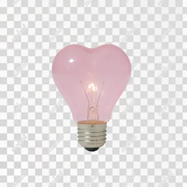 PNG Heart-Shaped Pink Light Bulb PNG Heart-Shaped Pink Light Bulb