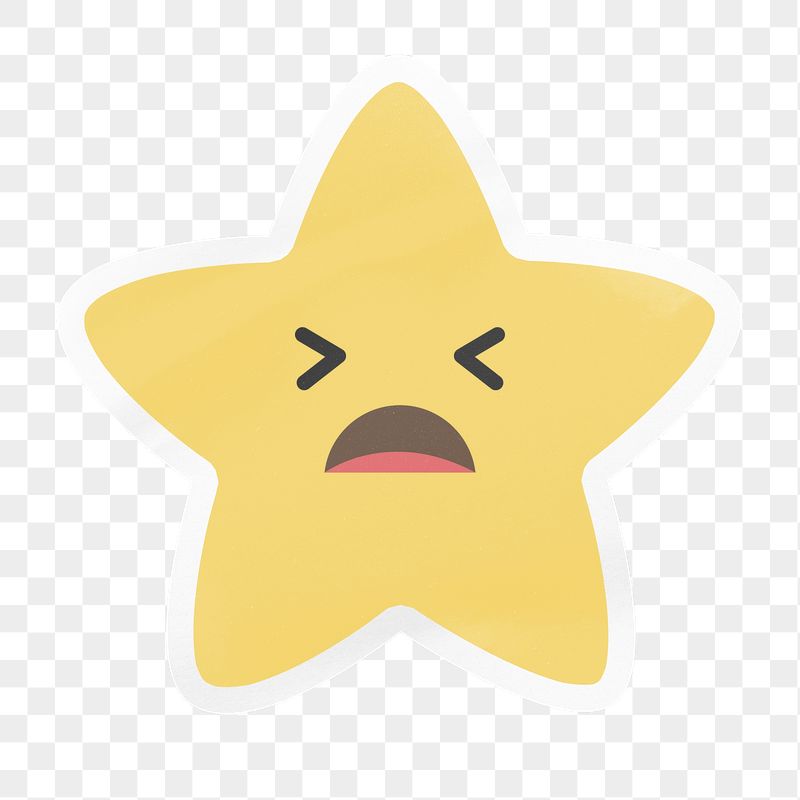 PNG helpless star emoji, sad | Free PNG - rawpixel