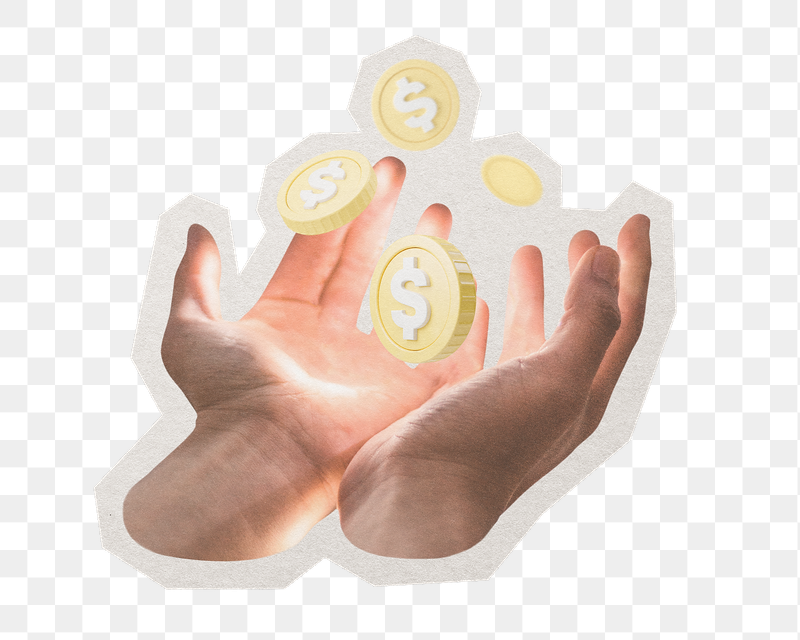 Png holding dollar coin sticker, | Free PNG - rawpixel