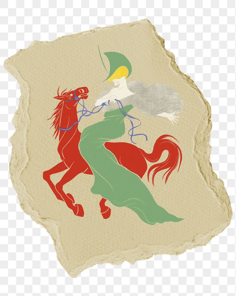 Png horse and woman sticker, | Free PNG - rawpixel