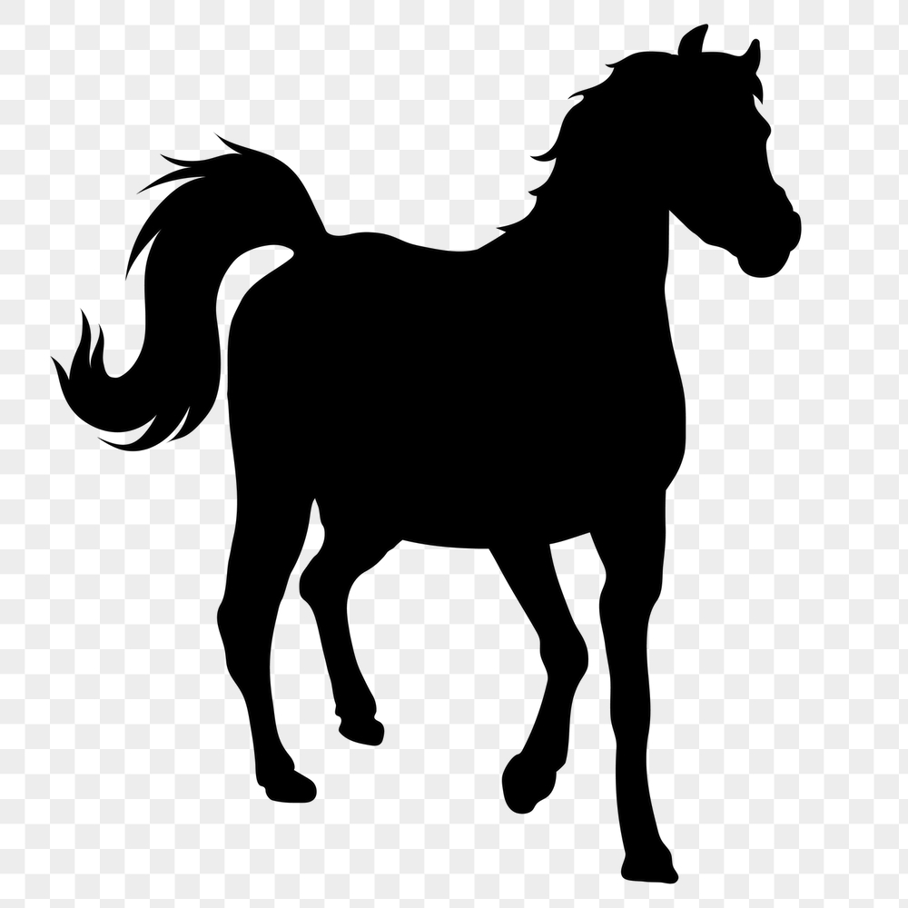 PNG horse silhouette sticker, running | Free PNG - rawpixel