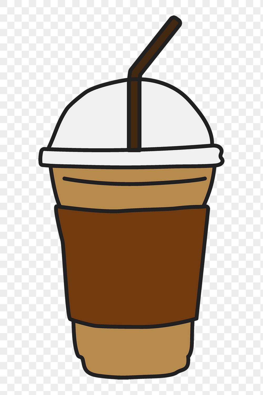 Png iced coffee cup sticker, | Free PNG Illustration - rawpixel