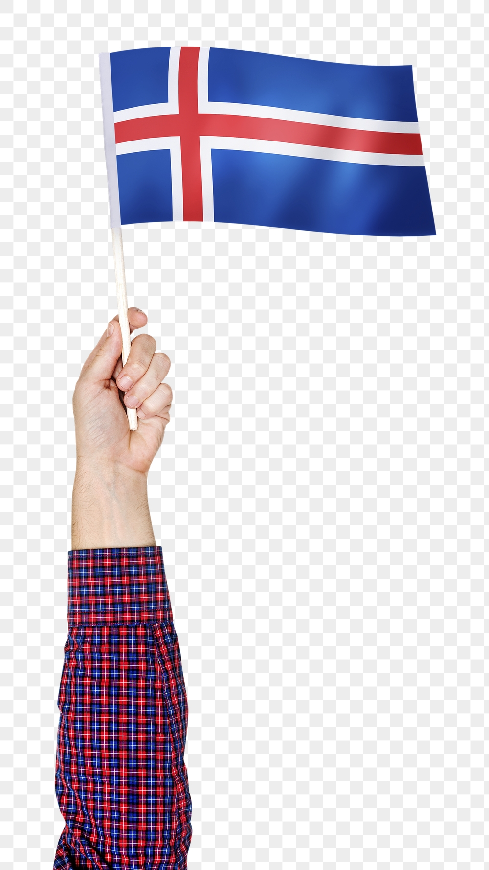 Png Iceland's flag in hand | Free PNG - rawpixel