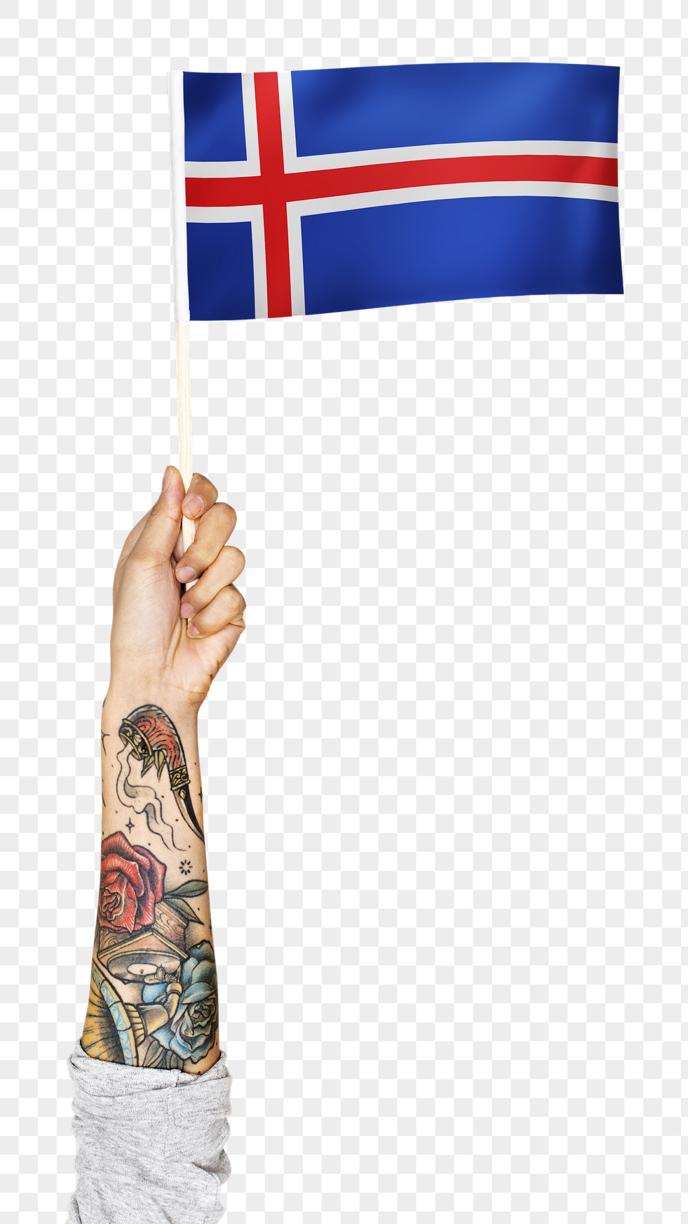 Png Iceland's flag, tattooed hand | Free PNG - rawpixel
