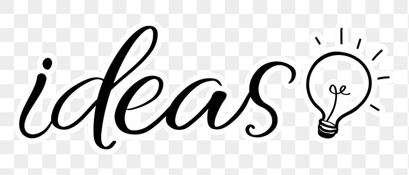 PNG ideas, minimal black calligraphy, | Free PNG - rawpixel