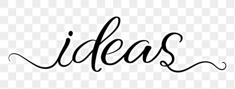 PNG ideas, minimal black calligraphy, | Free PNG - rawpixel