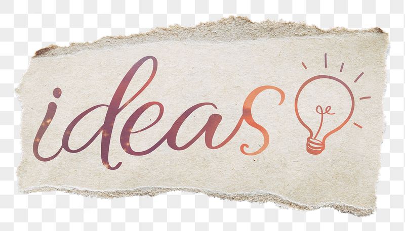PNG ideas word, ripped paper, | Free PNG - rawpixel