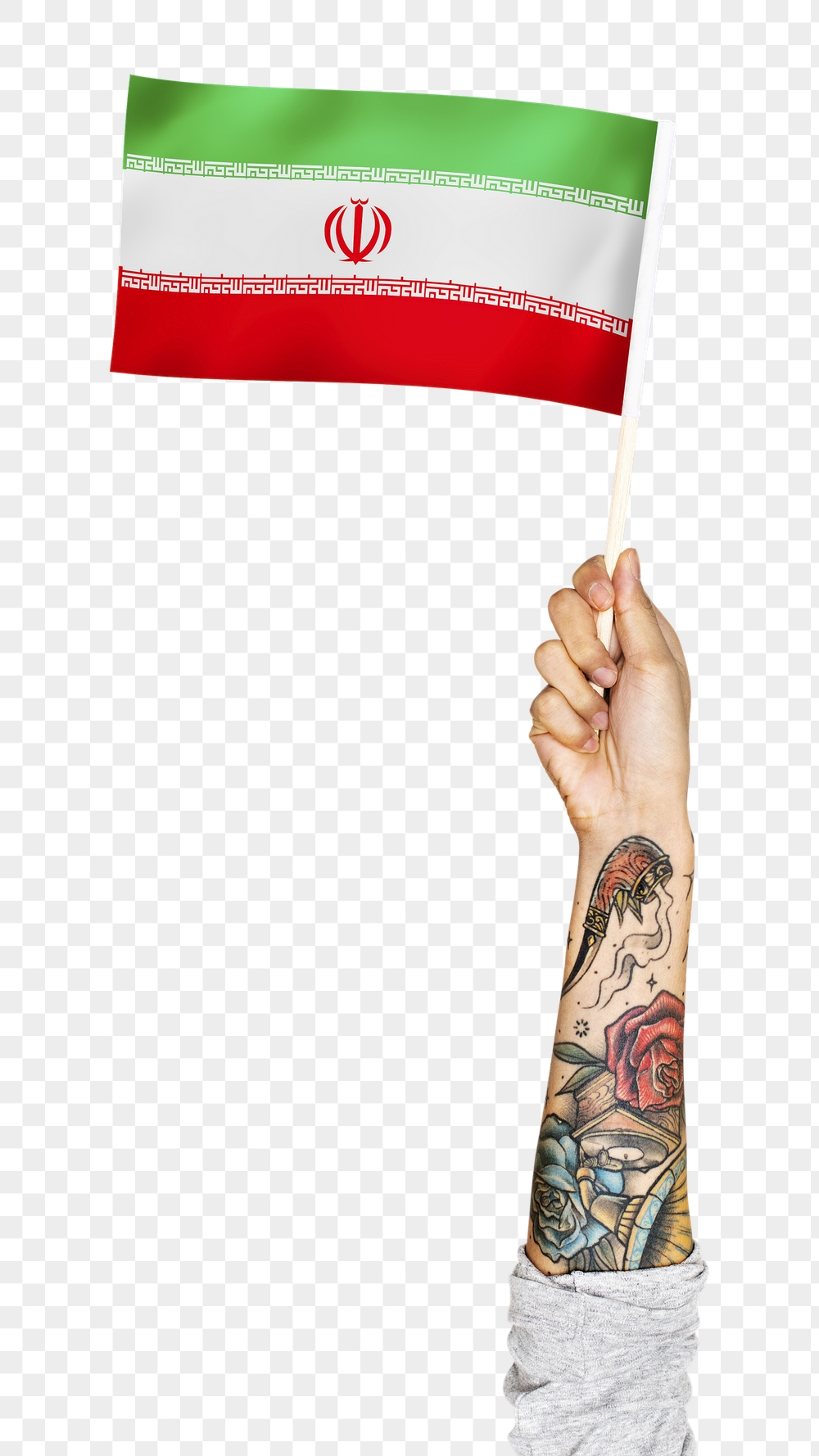 Png Iran's flag, tattooed hand | Free PNG - rawpixel