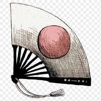 Png Japan flag fan sticker, | Free PNG - rawpixel