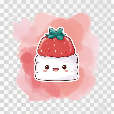 PNG Kawaii Chibi Strawberry Shortcake Icon PNG Kawaii Chibi Strawberry Shortcake Icon