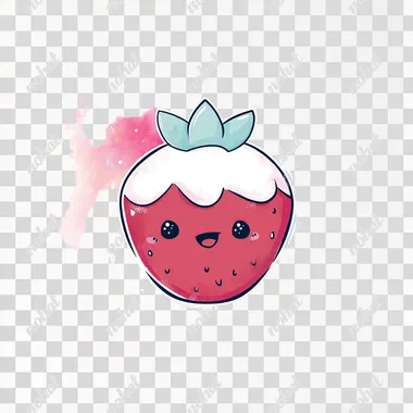 PNG Kawaii Chibi Strawberry Shortcake Icon PNG Kawaii Chibi Strawberry Shortcake Icon
