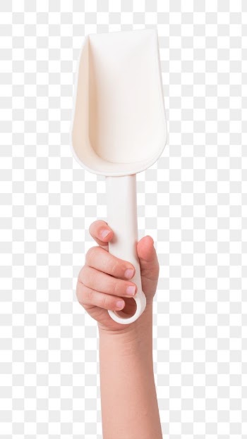 Png kid's hand mockup holding plastic trowel… | Free stock illustration | High Resolution graphic