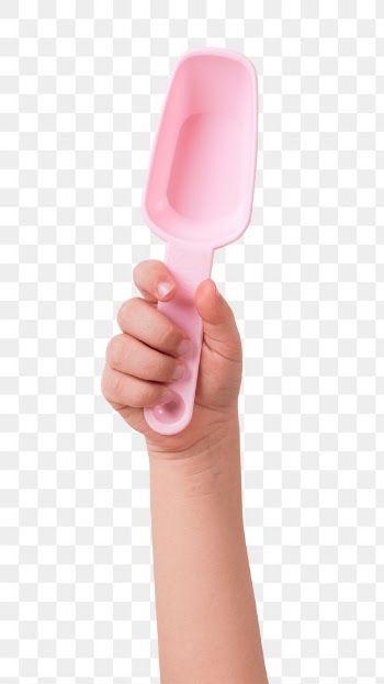 Png kid's hand mockup holding plastic trowel… | Free stock illustration | High Resolution graphic
