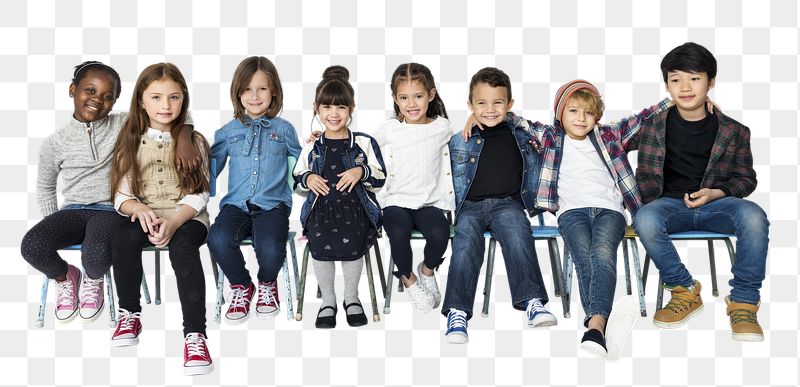 Png kids in a row | Free PNG - rawpixel