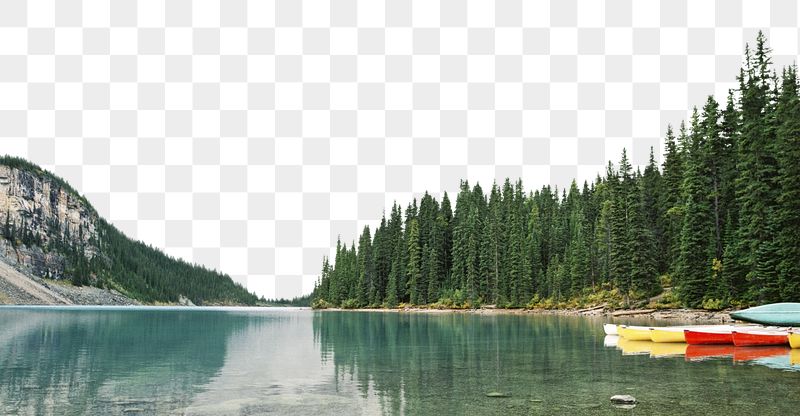 Png lake landscape border, transparent | Free PNG - rawpixel